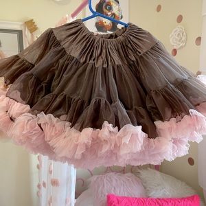 Little girls pink and brown size 2 extra layered tutu